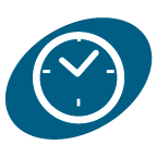 clock as a Reliable and on time icon 