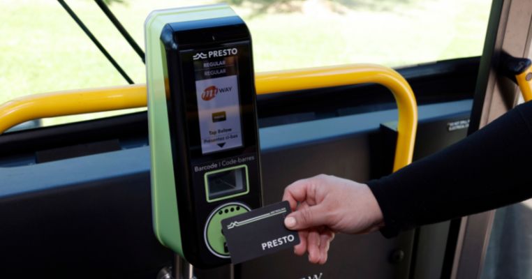 Presto card being tapped