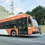This is a 2019 hybrid-electric Nova Bus