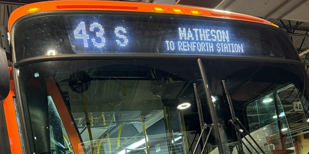 New bus destination signs are easier to see β MiWay