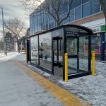 Stop #0820 - Enhanced Two-Door Shelter (Landing Pad and Tactile Plates)